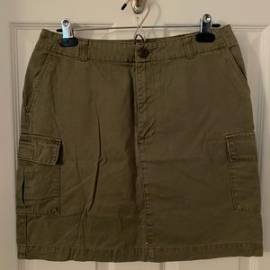 Gap - utility green cotton skirt with pockets